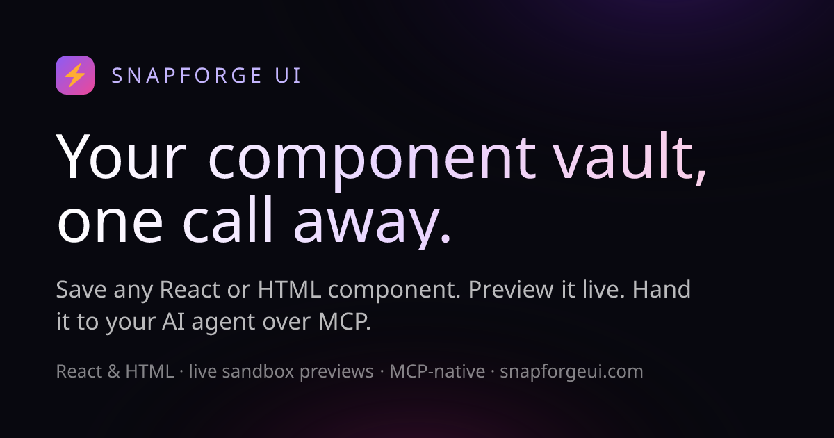 SnapForge UI
